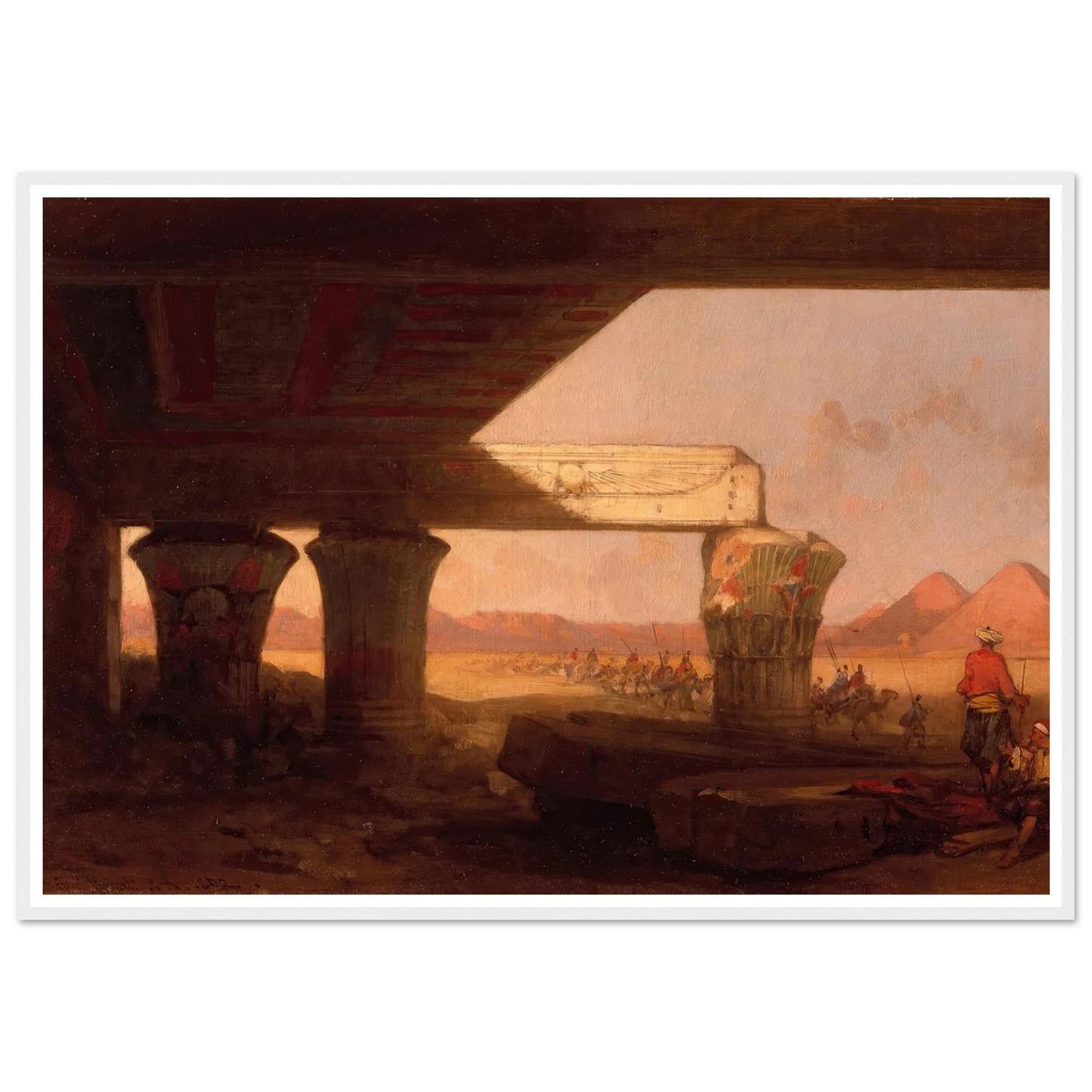 Egyptian Landscape with a Distant View of the Pyramids (1862) Art Print | David Roberts-Quipham Collections