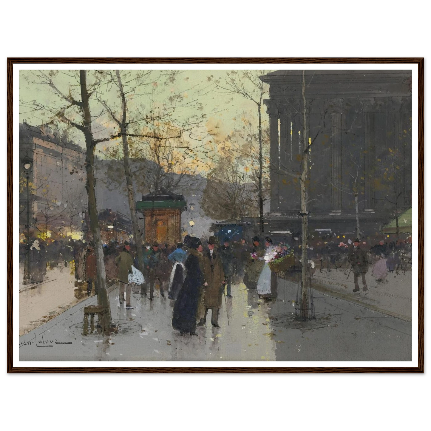 Marché de Fleurs, la Madeleine Art Print | Eugene Galien Laloue-Quipham Collections