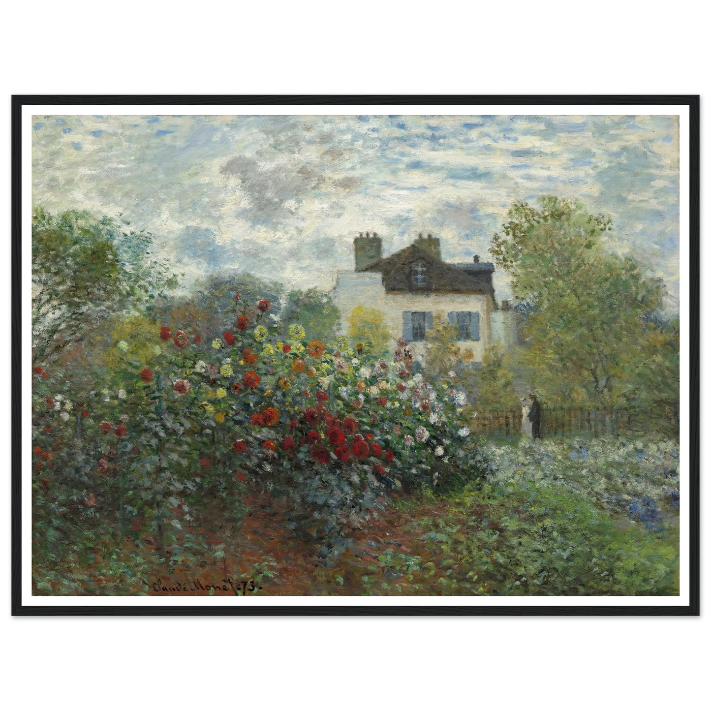 The Artist’s Garden in Argenteuil (A Corner of the Garden with Dahlias) (1873) Art Print | Claude Monet-Quipham Collections