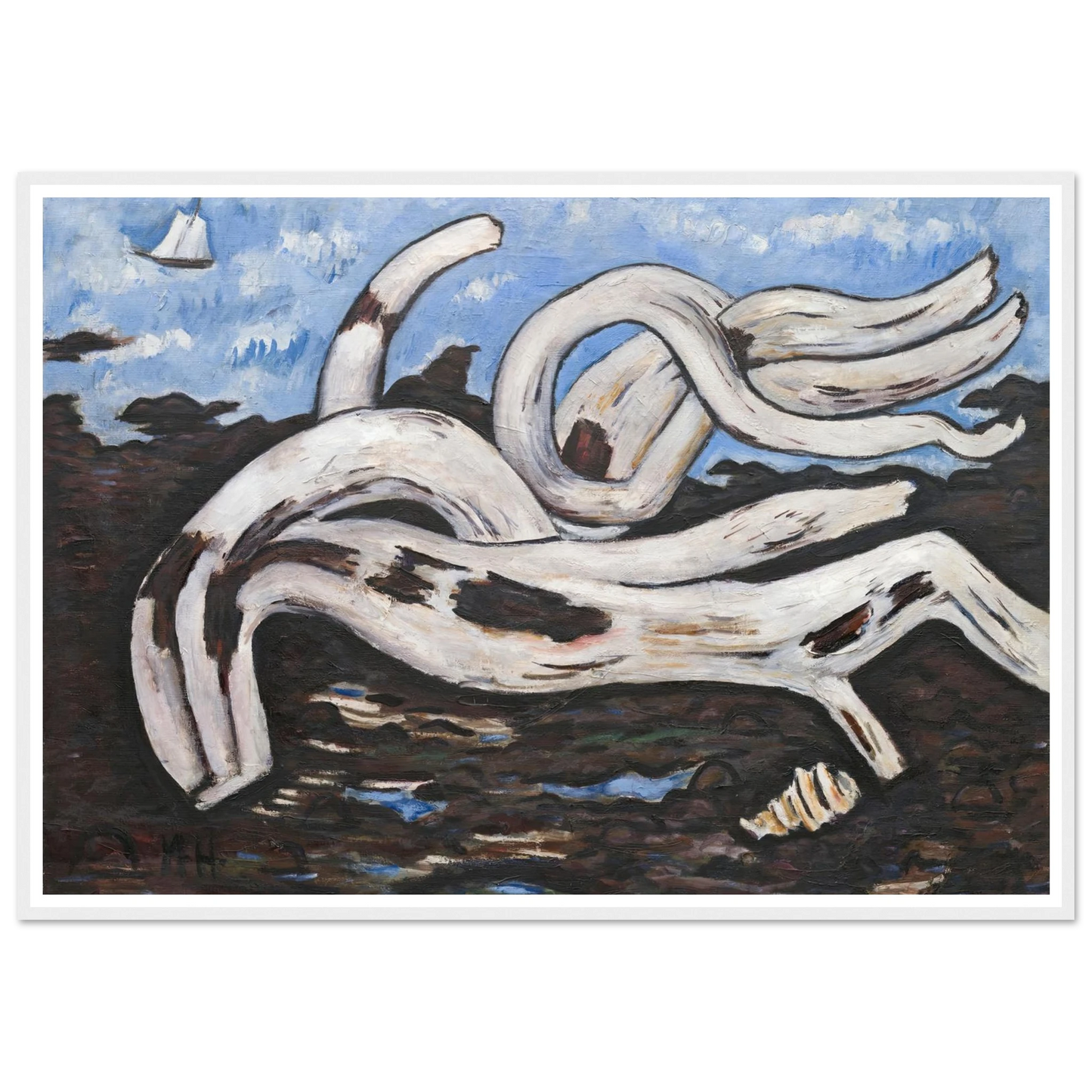 Driftwood on the Bagaduce (1939–40) Art Print | Marsden Hartley-Quipham Collections