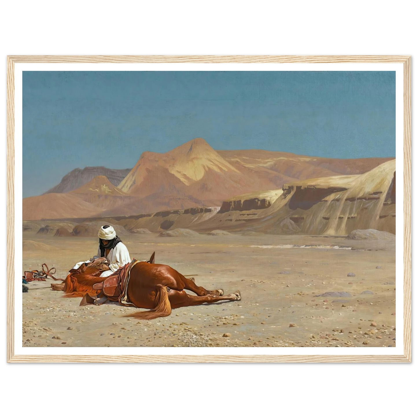Rider and His Steed In The Desert Art Print | Jean Leon Gerome-Quipham Collections