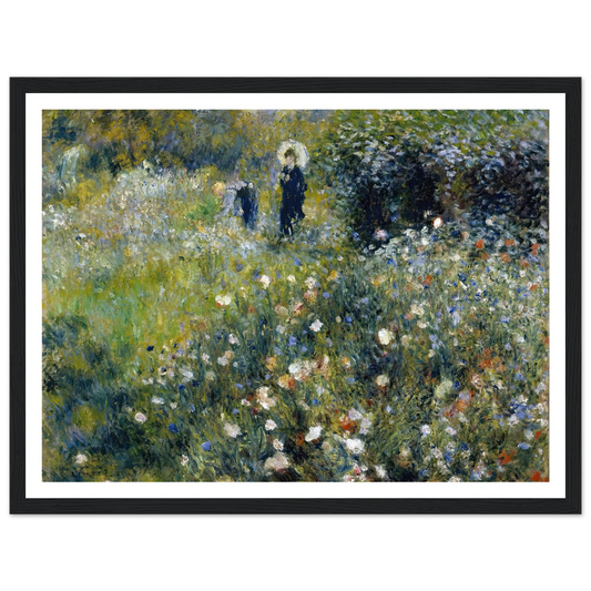 Woman with a Parasol in a Garden (1875) Art Print | Pierre Auguste Renoir-Quipham Collections