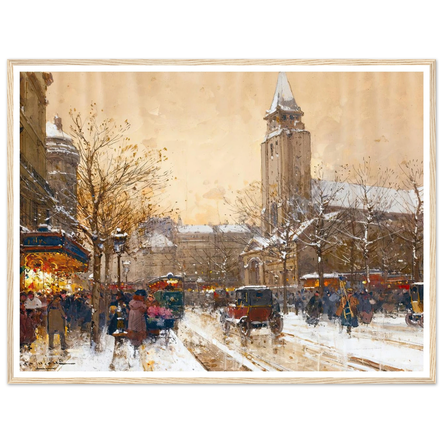 Boulevard Saint-Germain, Paris Art Print | Eugene Galien Laloue-Quipham Collections