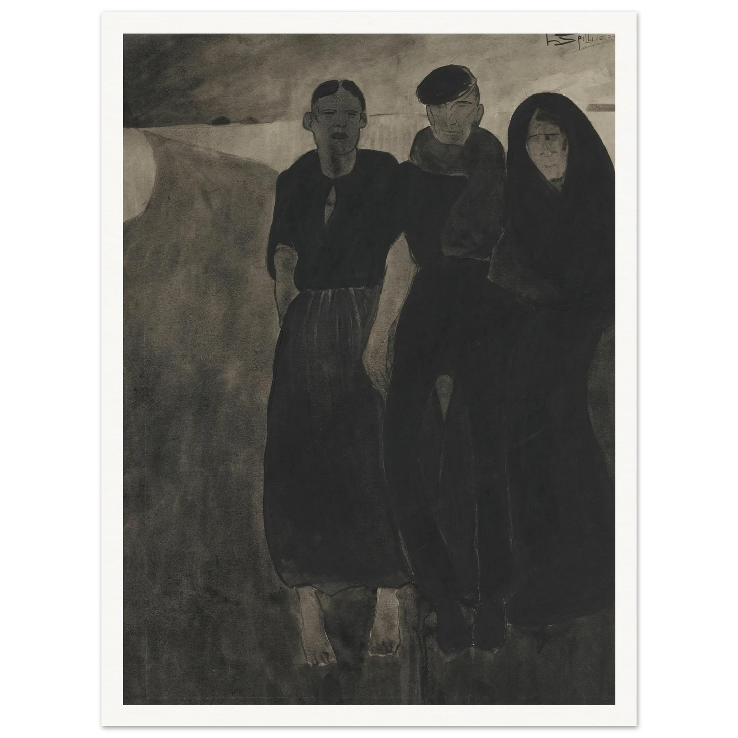 Fishermen And Women Art Print | Leon Spilliaert-Quipham Collections