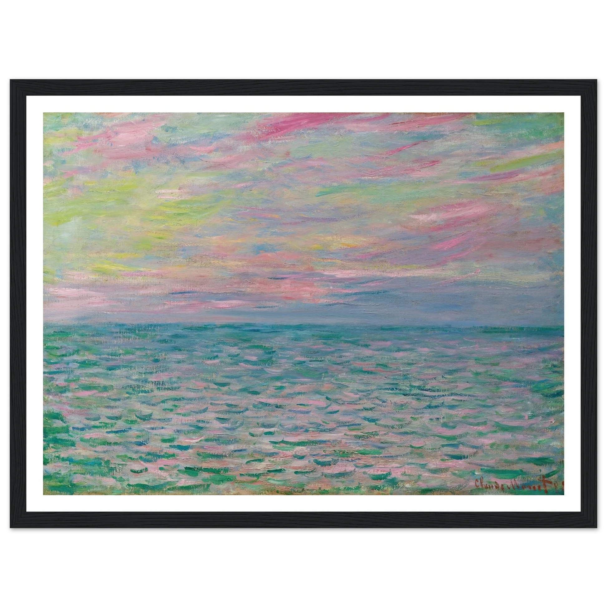 Coucher De Soleil À Pourville, Pleine Mer (1882) Art Print | Claude Monet-Quipham Collections
