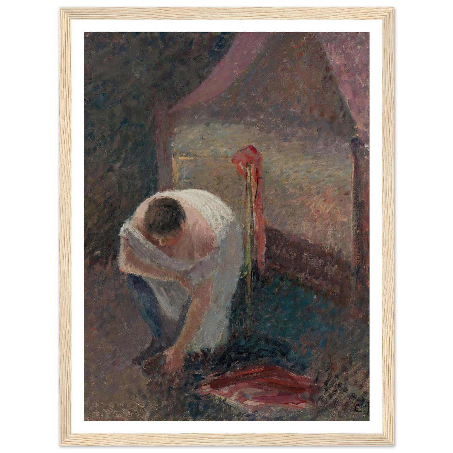 Femme En Chemise Près D’un Lit (circa 1896) Art Print | Camille Pissarro-Quipham Collections