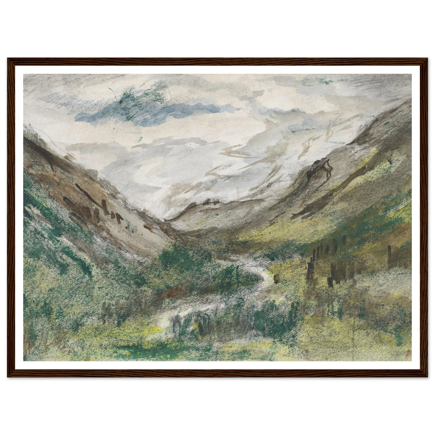 Dal met begroeide bergen (1834 - 1911) Art Print | Jozef Israels-Quipham Collections