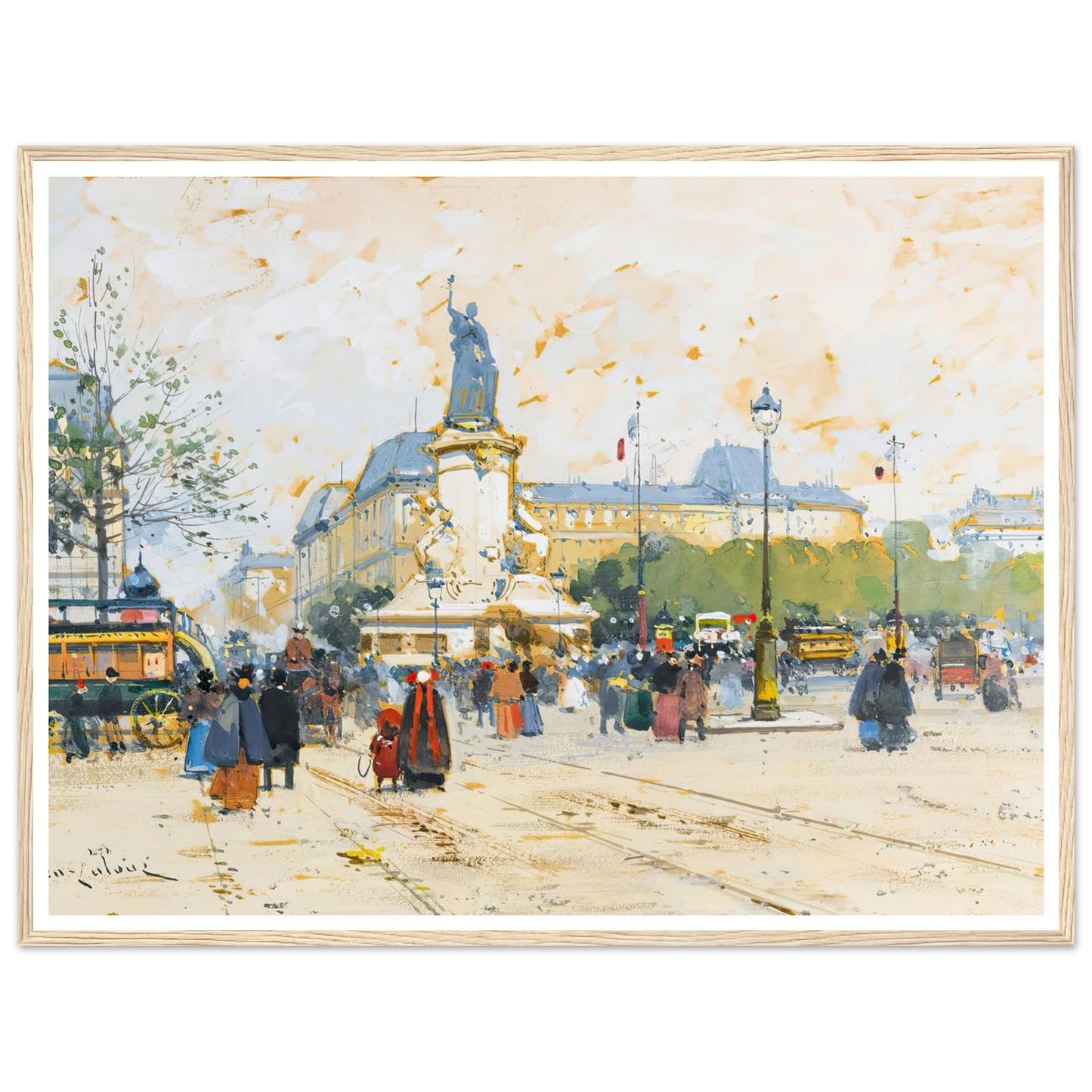 La Place De La République Art Print | Eugene Galien Laloue-Quipham Collections
