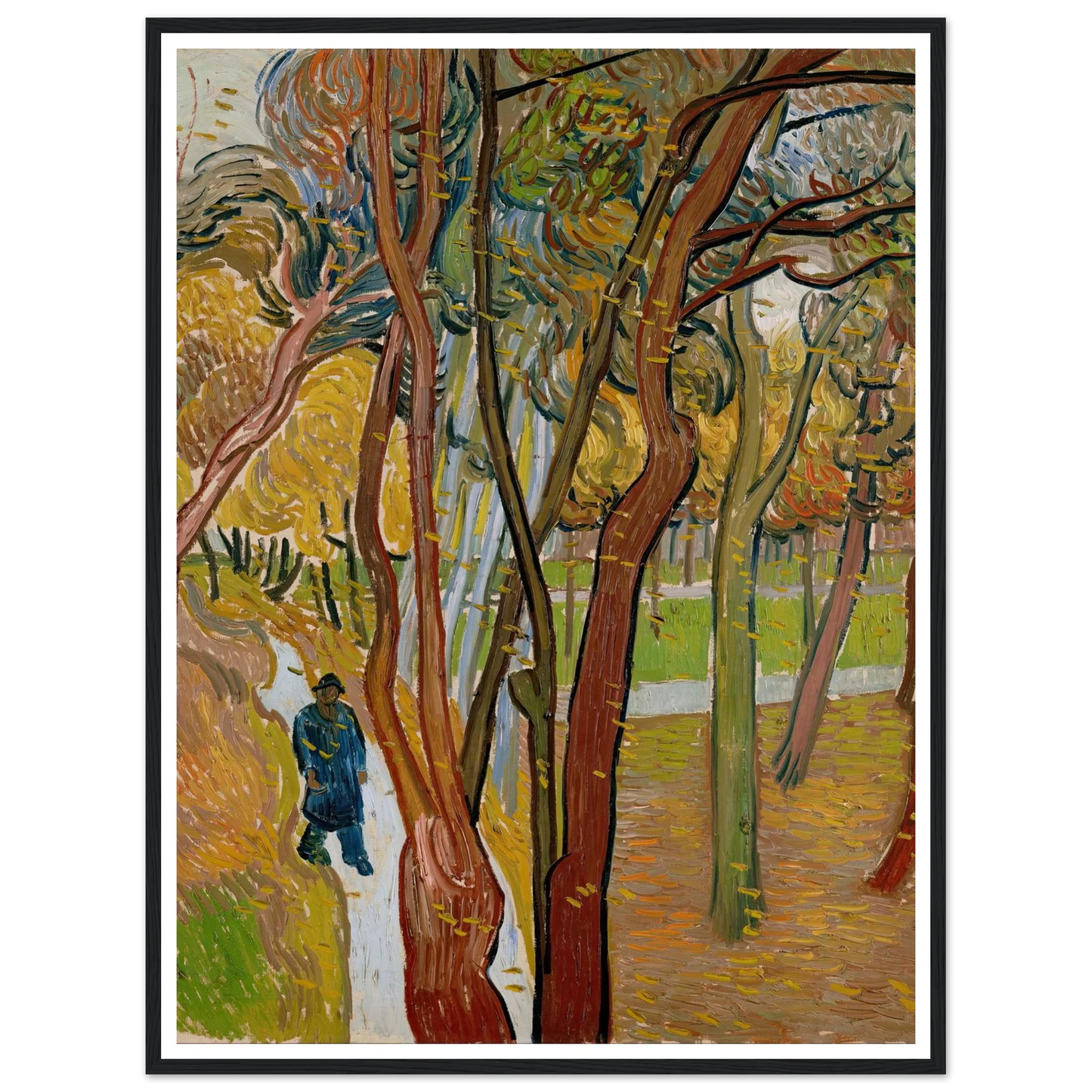 The garden of Saint Paul’s Hospital (`The fall of the leaves’) Art Print | Vincent van Gogh-Quipham Collections
