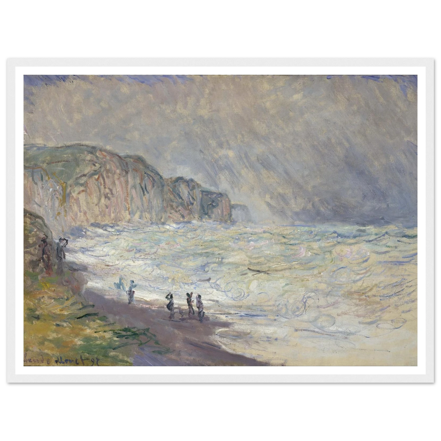 Heavy Sea at Pourville (1897) Art Print | Claude Monet-Quipham Collections