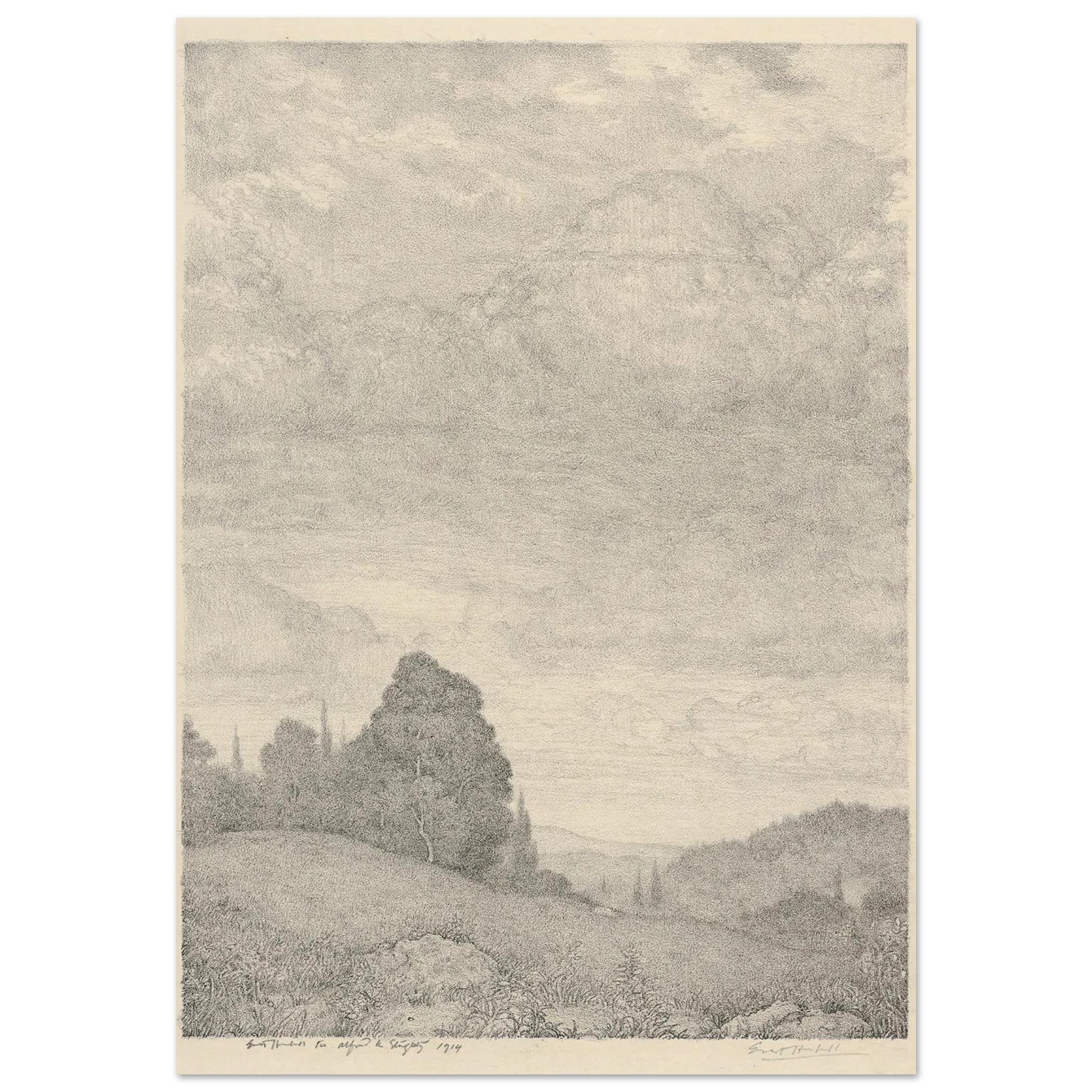 Landscape (1909) Art Print | Ernest Haskell-Quipham Collections