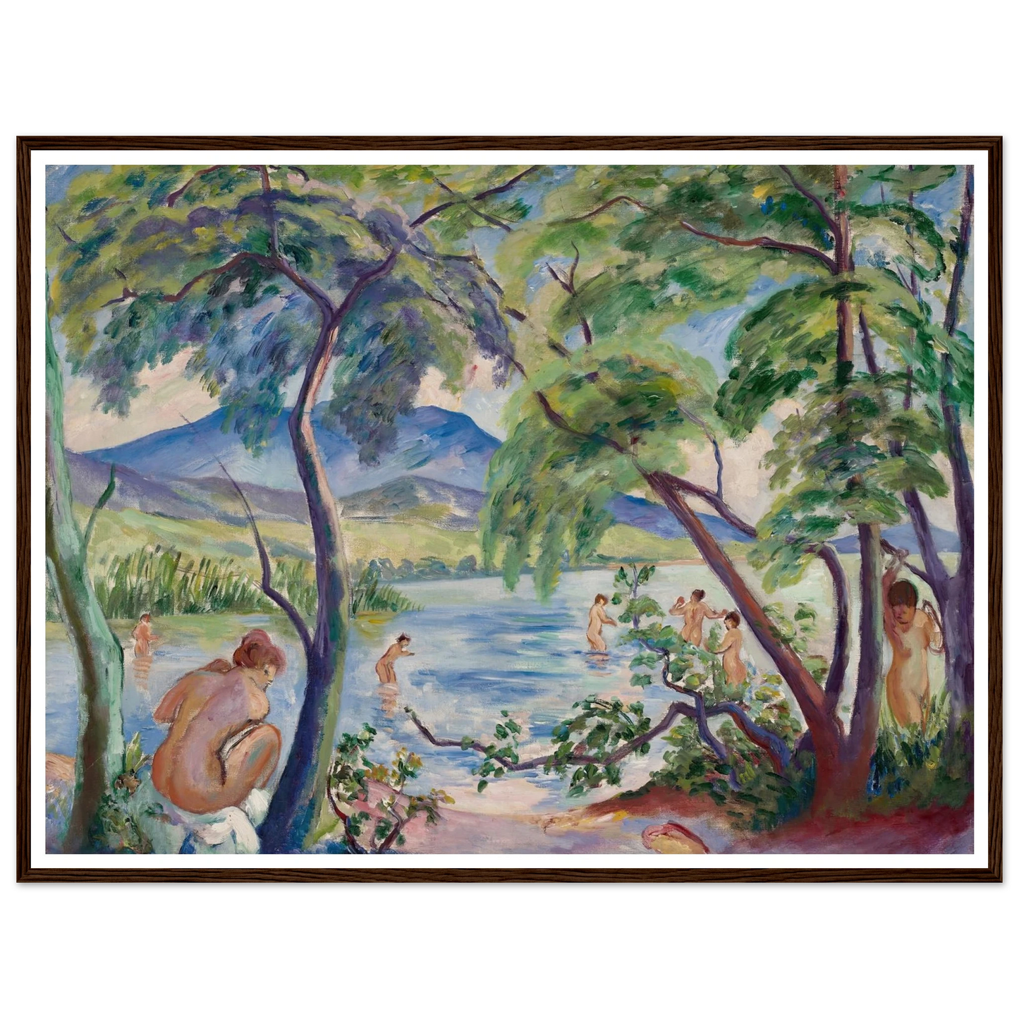 Paysage aux baigneuses, Colombier (1917) Art Print | Henri Manguin-Quipham Collections