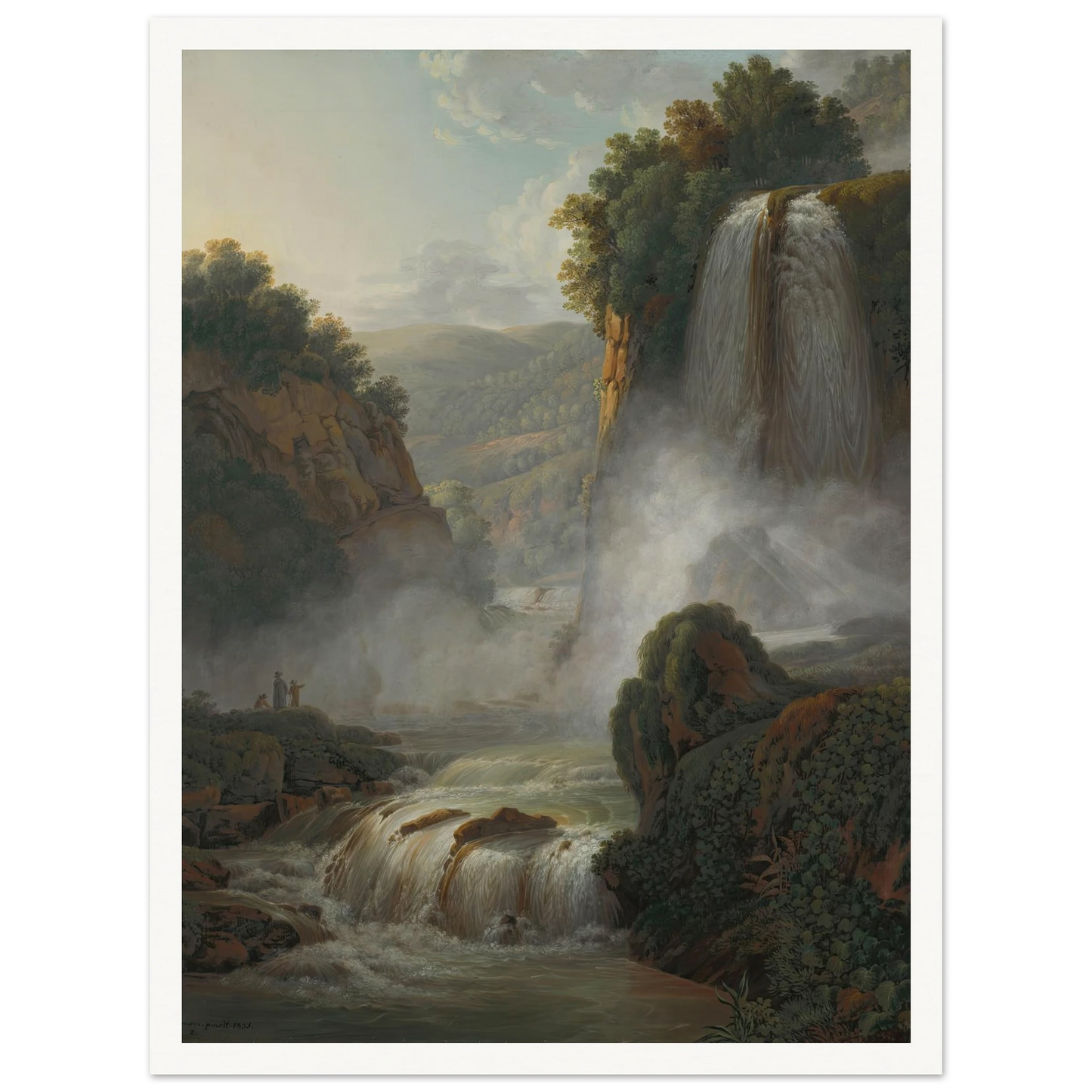 Waterfall near Tivoli (1805) Art Print | Peter Birmann-Quipham Collections