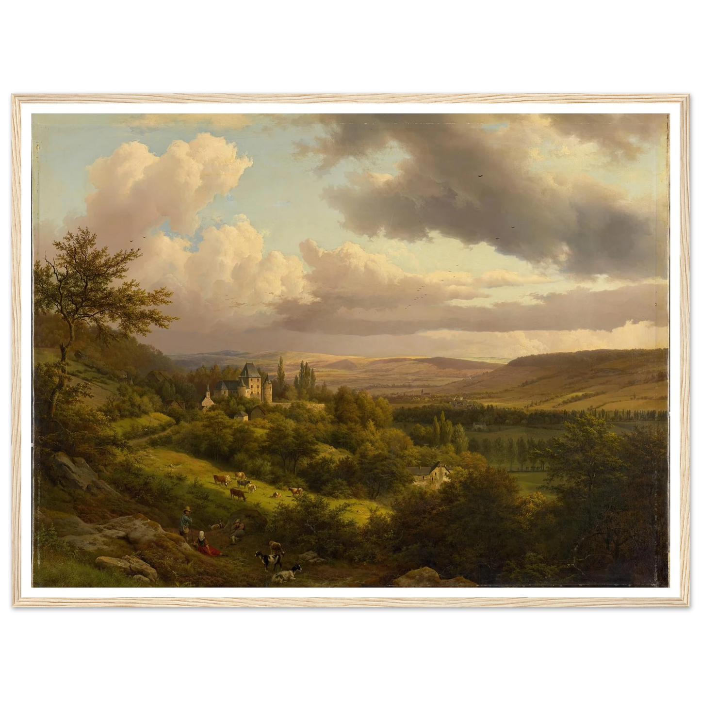Luxemburgische Landschaft mit Blick auf Schloss Berg (1846) Art Print | Barend Cornelis Koekkoek-Quipham Collections
