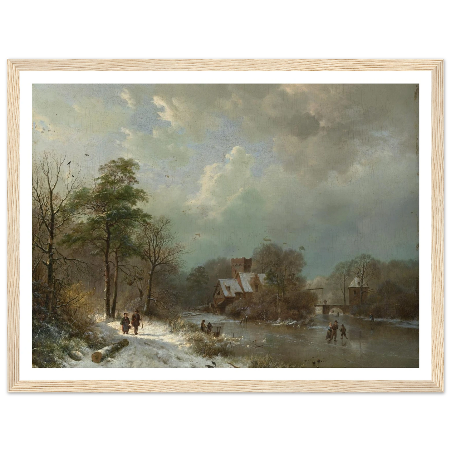 Winter Landscape, Holland (1833) Art Print | Barend Cornelis Koekkoek-Quipham Collections