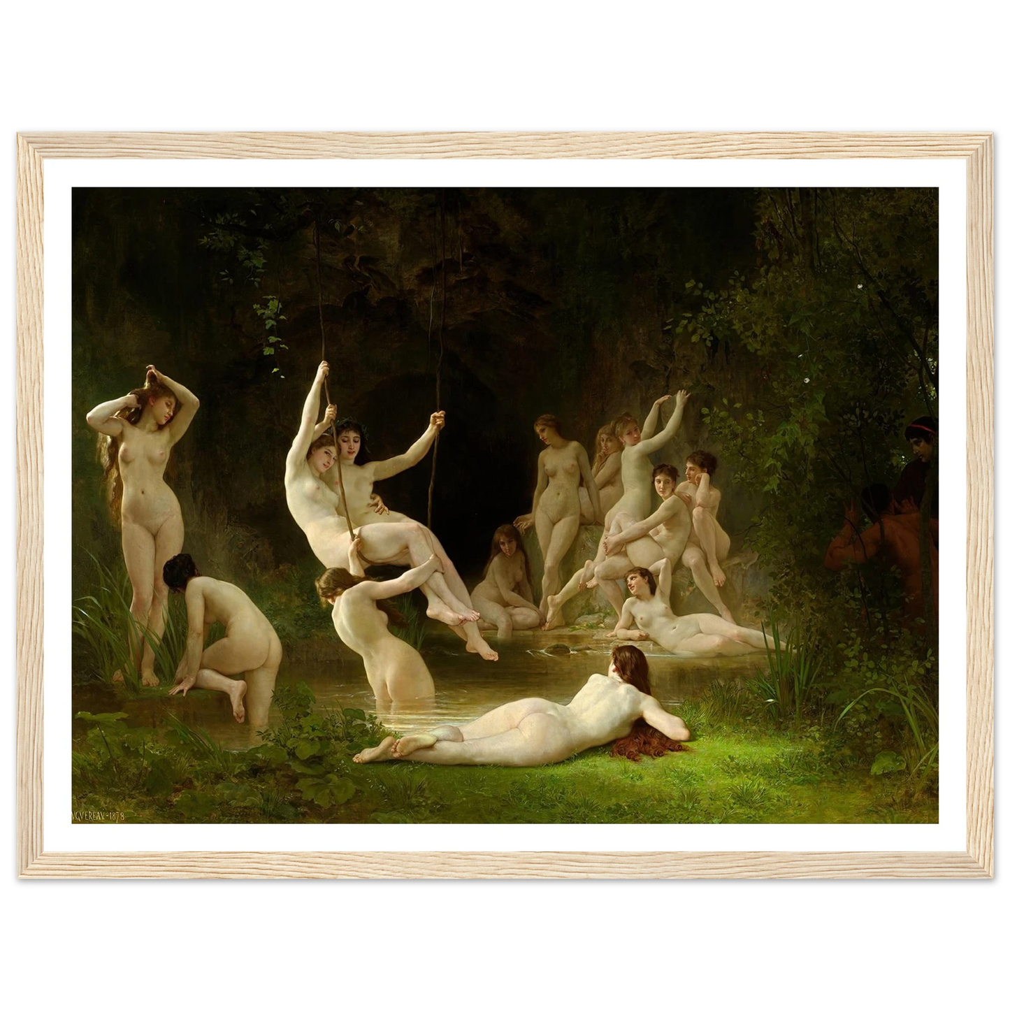 Nymphaeum (1878) Art Print | William Bouguereau-Quipham Collections