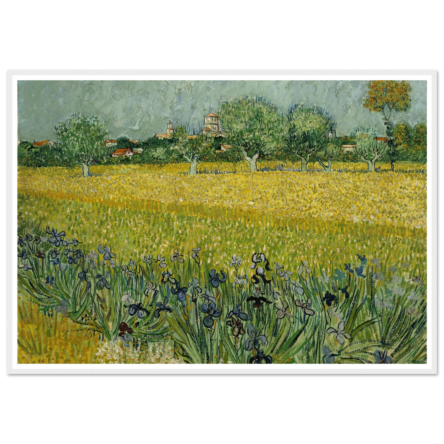 Field with flowers near Arles (1888) Art Print | Vincent van Gogh-Quipham Collections
