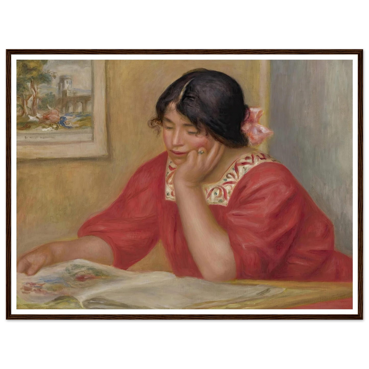Léontine Lisant Art Print | Pierre Auguste Renoir-Quipham Collections