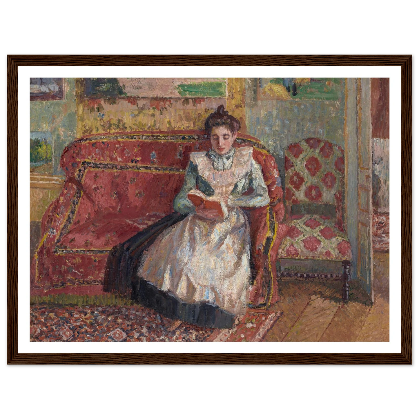 Jeanne Pissarro dite Cocotte, lisant (1899) Art Print | Camille Pissarro-Quipham Collections