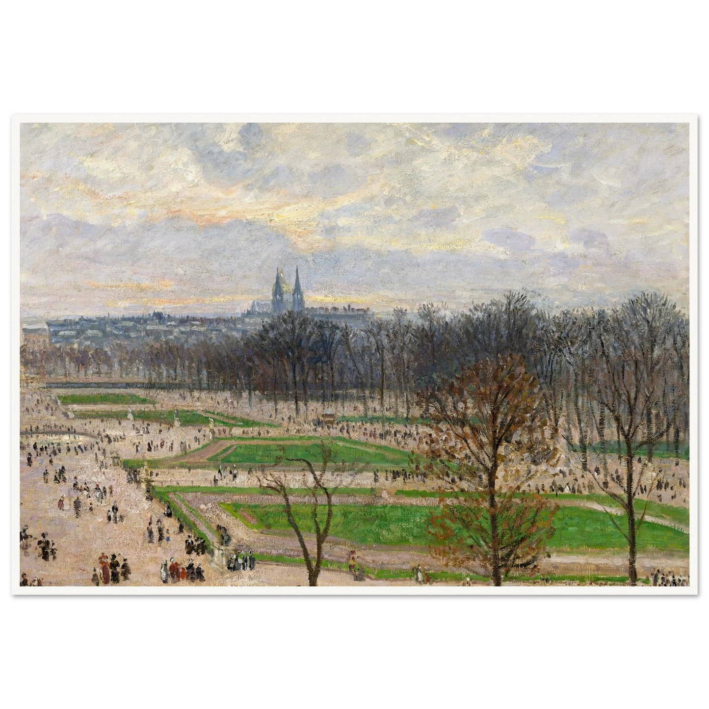 The Garden of the Tuileries on a Winter Afternoon (1899) Art Print | Camille Pissarro-Quipham Collections