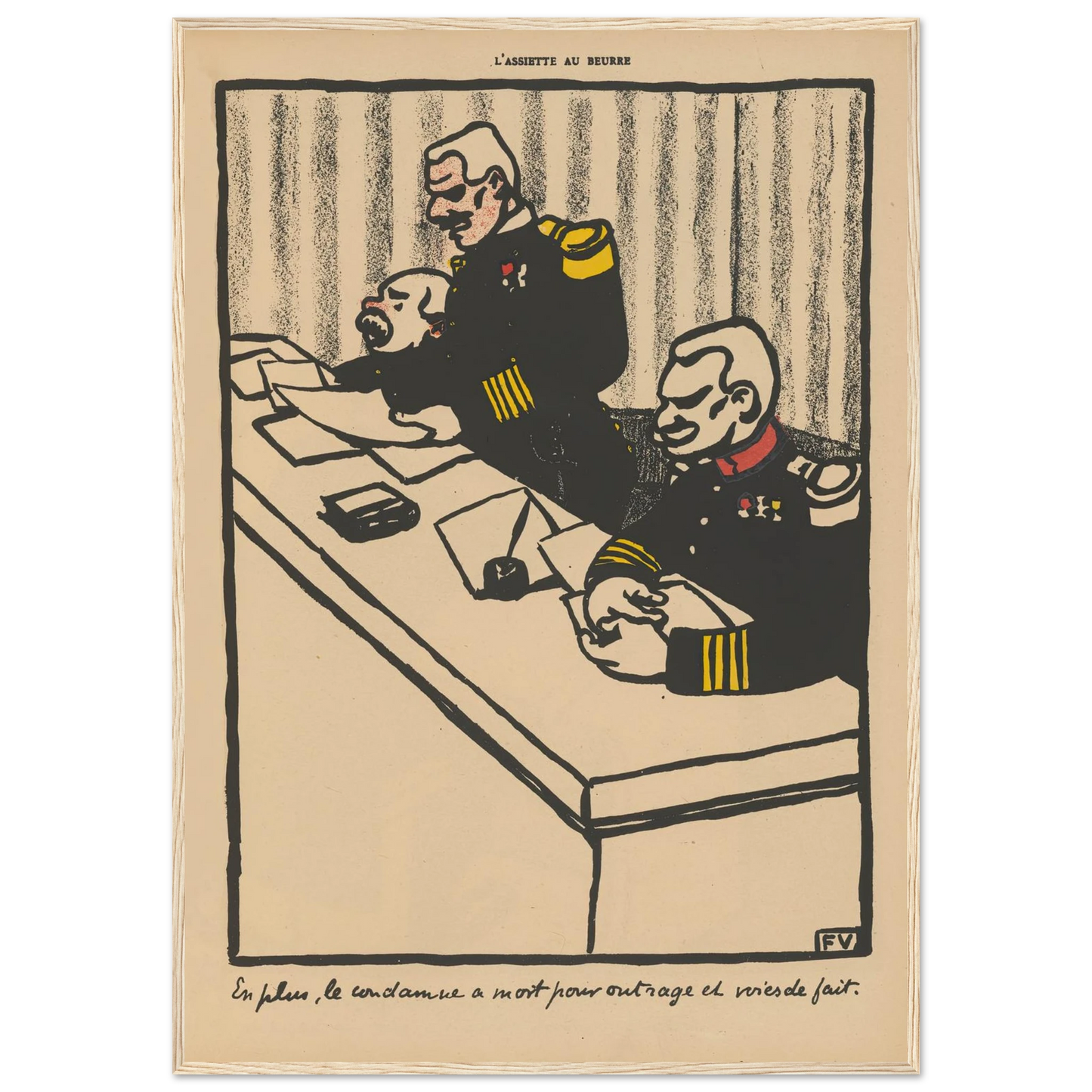 En plus, le condamme a mort pour outrage et voies de fait (1902) Art Print | Felix Vallotton-Quipham Collections