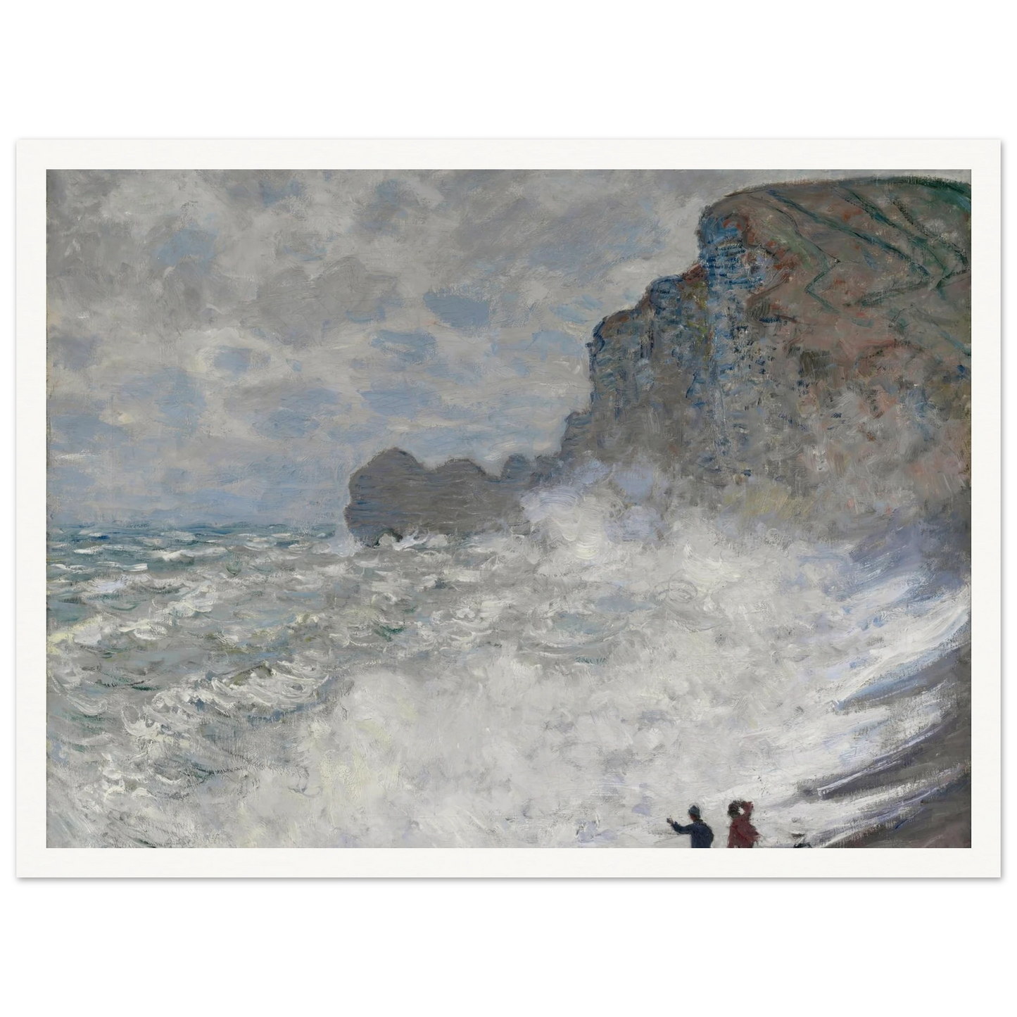 Rough weather at Étretat (1883) Art Print | Claude Monet-Quipham Collections