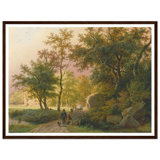 Travellers On A Road (1849) Art Print | Barend Cornelis Koekkoek-Quipham Collections