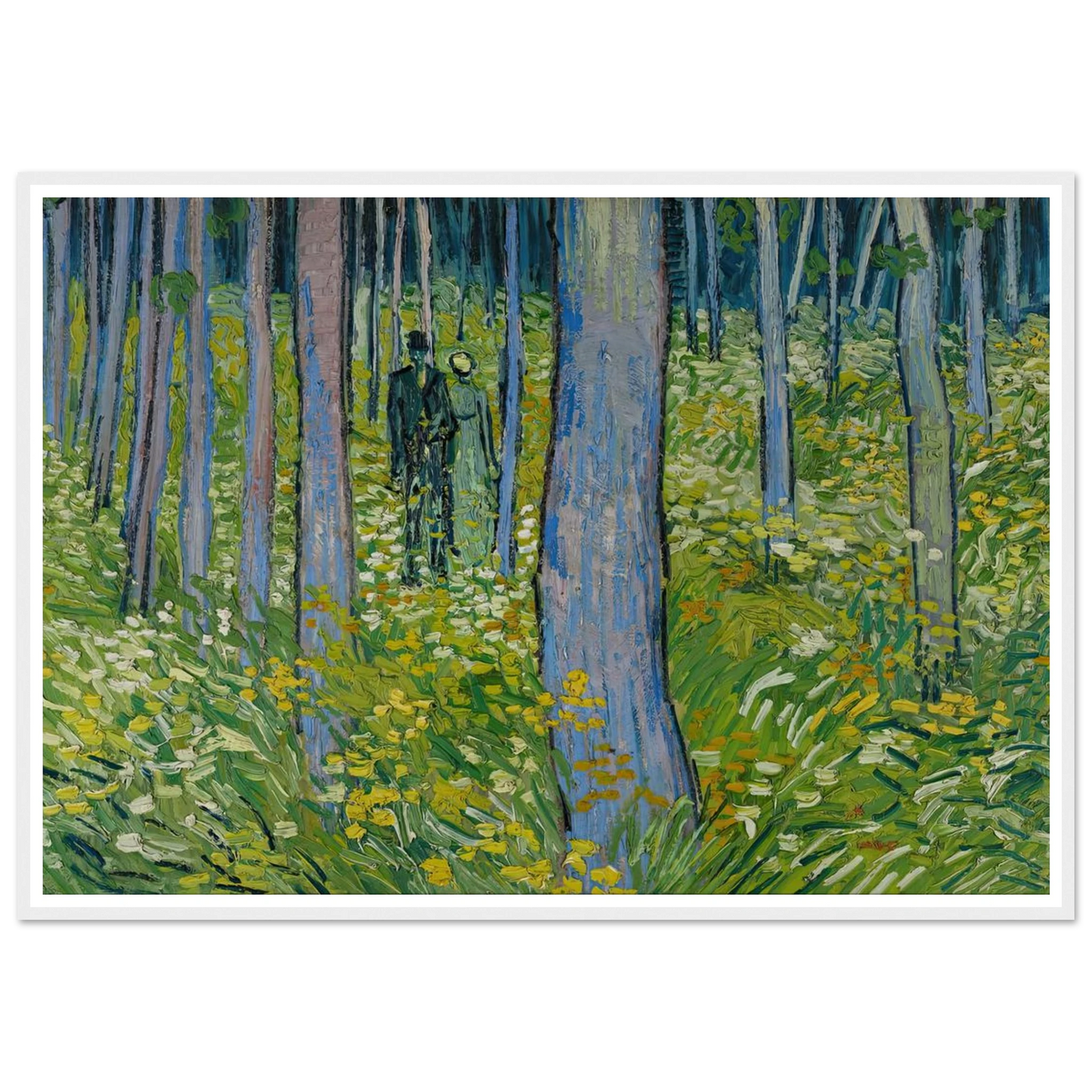 Undergrowth with two Figures (1890) Art Print | Vincent van Gogh-Quipham Collections