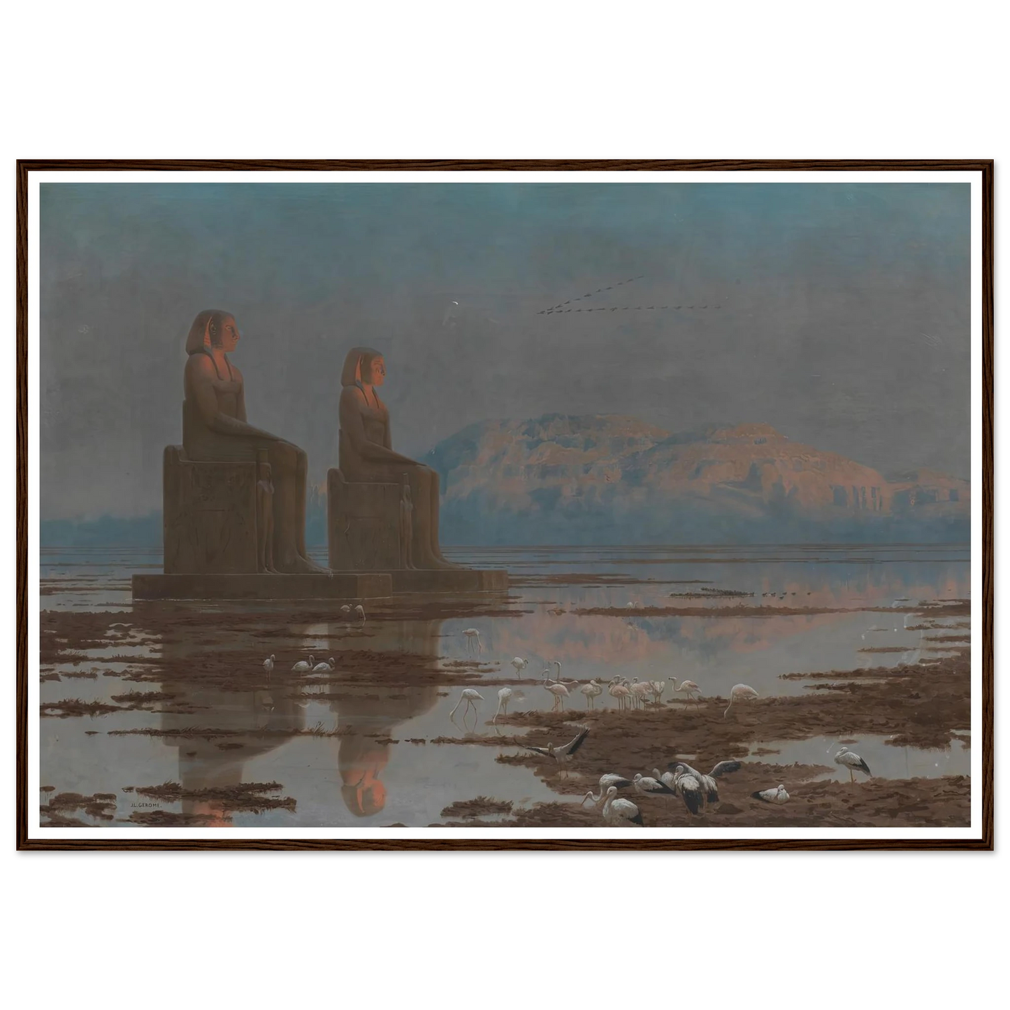 The Nile in flood, Thebes Art Print | Jean Leon Gerome-Quipham Collections