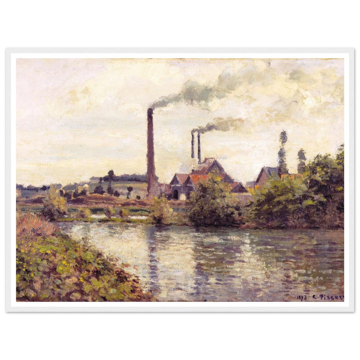 The Factory at Pontoise Art Print | Camille Pissarro-Quipham Collections