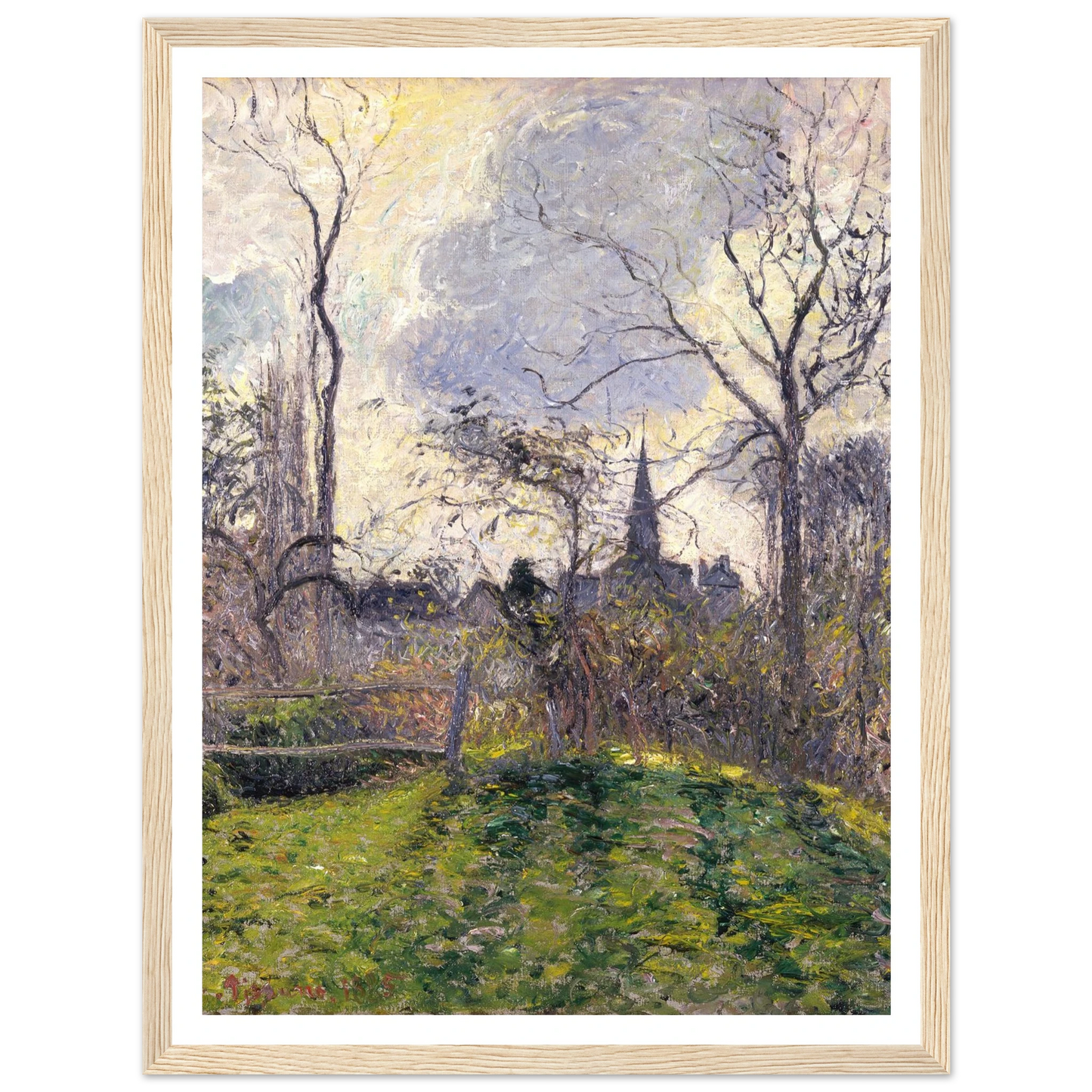 The Bell Tower of Bazincourt (1885) Art Print | Camille Pissarro-Quipham Collections