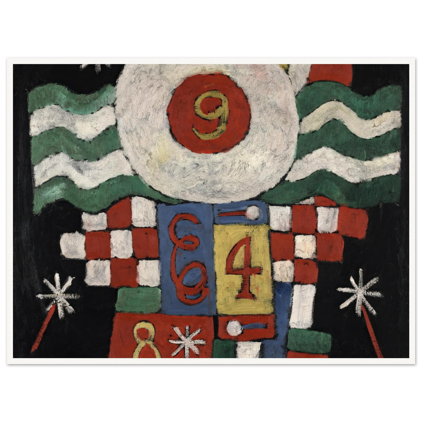 Collection of Numbers, Designs and Letters Seen by Me at the Beginning of the War in Berlin–Military in Nature (ca. 1915) Art Print | Marsden Hartley-Quipham Collections