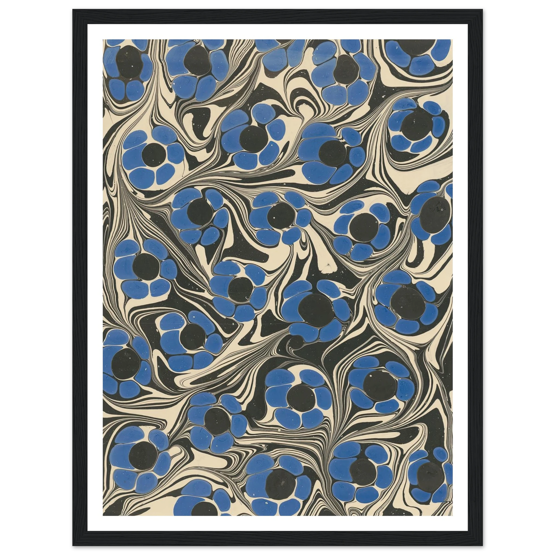 Marmorpapier (mit Blütenmotiven) (1910) Art Print | Franz Weisse-Quipham Collections