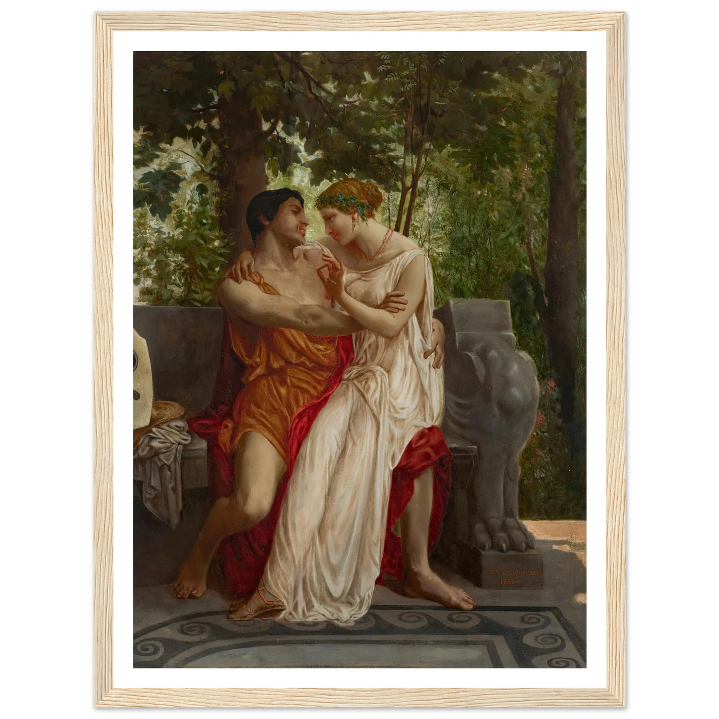 Les amoureux (1850) Art Print | William Bouguereau-Quipham Collections