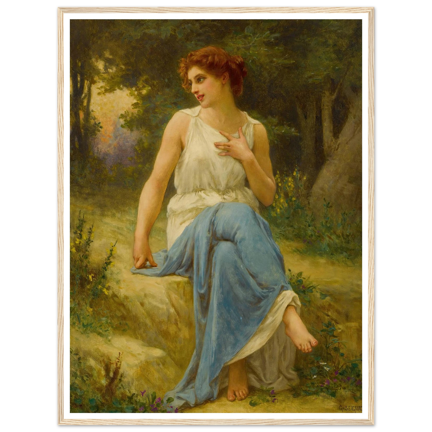 Portrait Of A Seated Woman Art Print | Guillaume Seignac-Quipham Collections