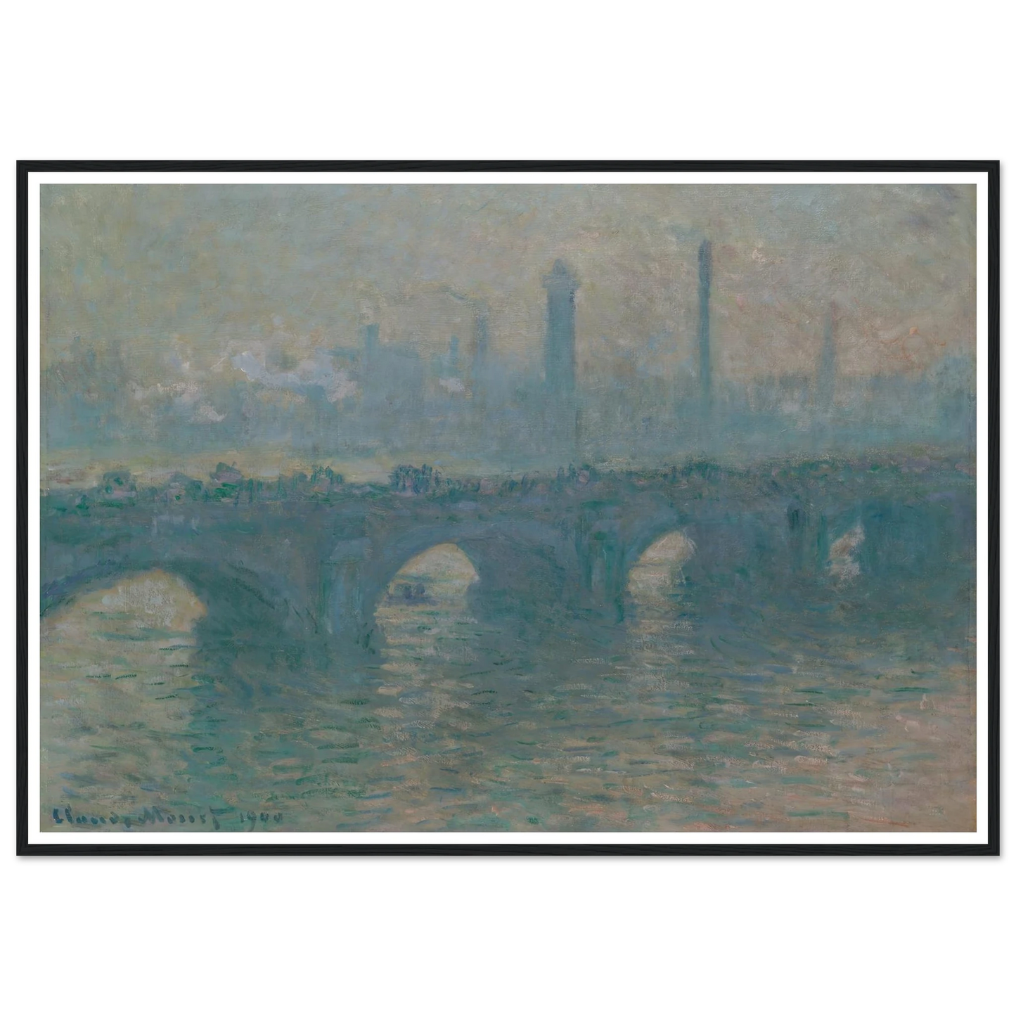 Waterloo Bridge, Gray Weather (1900) Art Print | Claude Monet-Quipham Collections