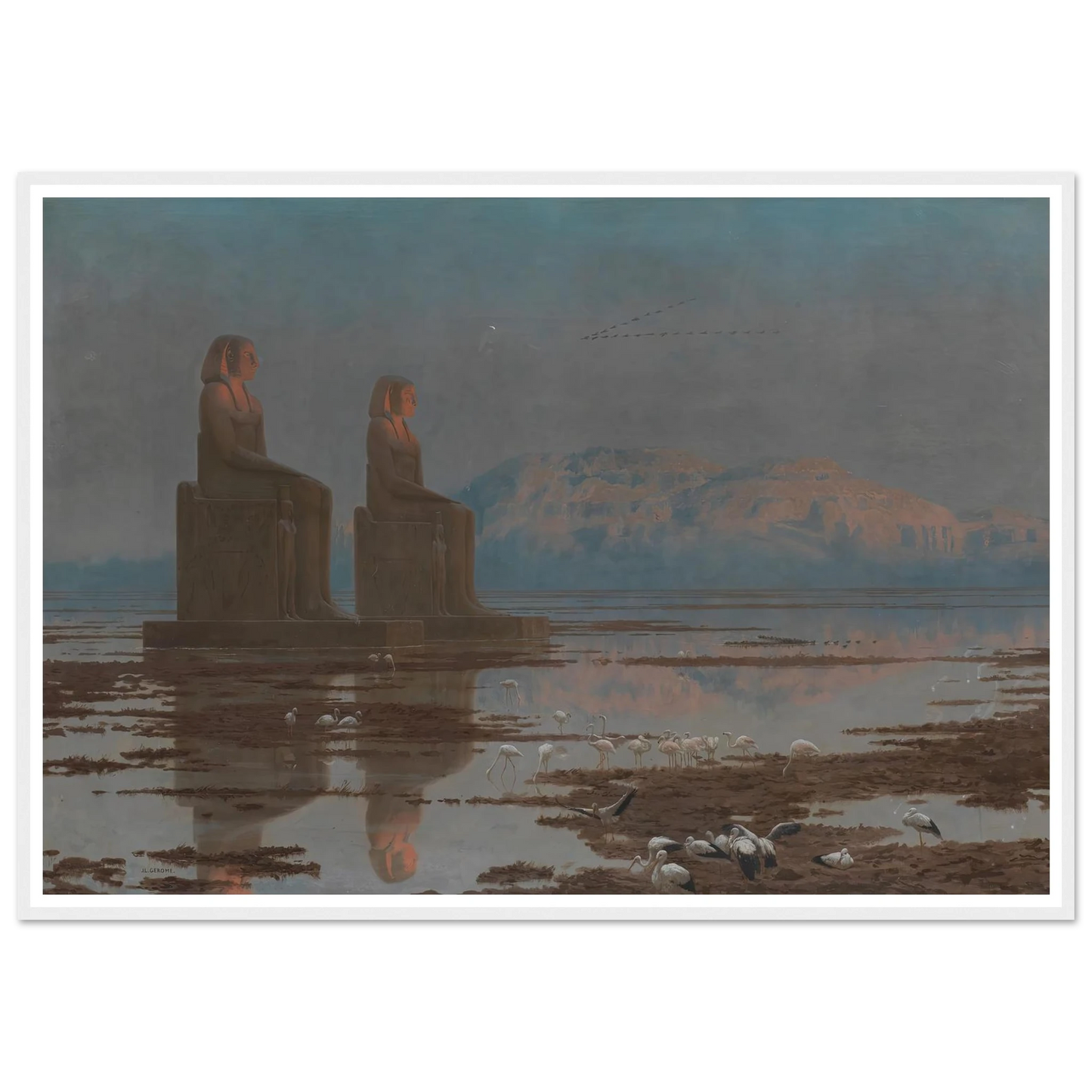 The Nile in flood, Thebes Art Print | Jean Leon Gerome-Quipham Collections