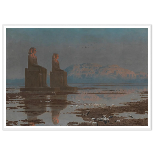 The Nile in flood, Thebes Art Print | Jean Leon Gerome-Quipham Collections