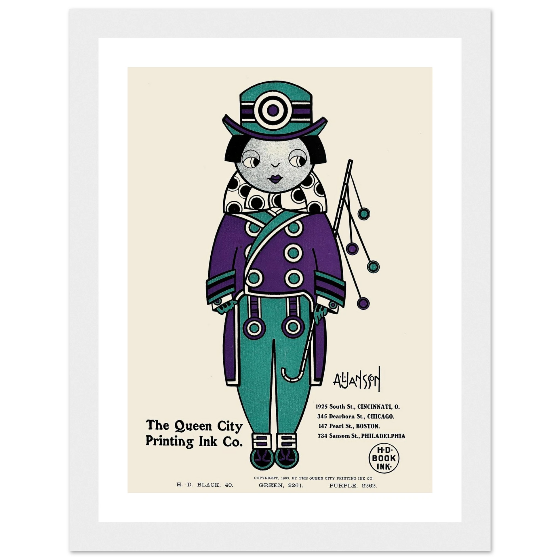 Queen City Ink, Ad. 01 (1890-1913) Art Print | Augustus Jansson-Quipham Collections