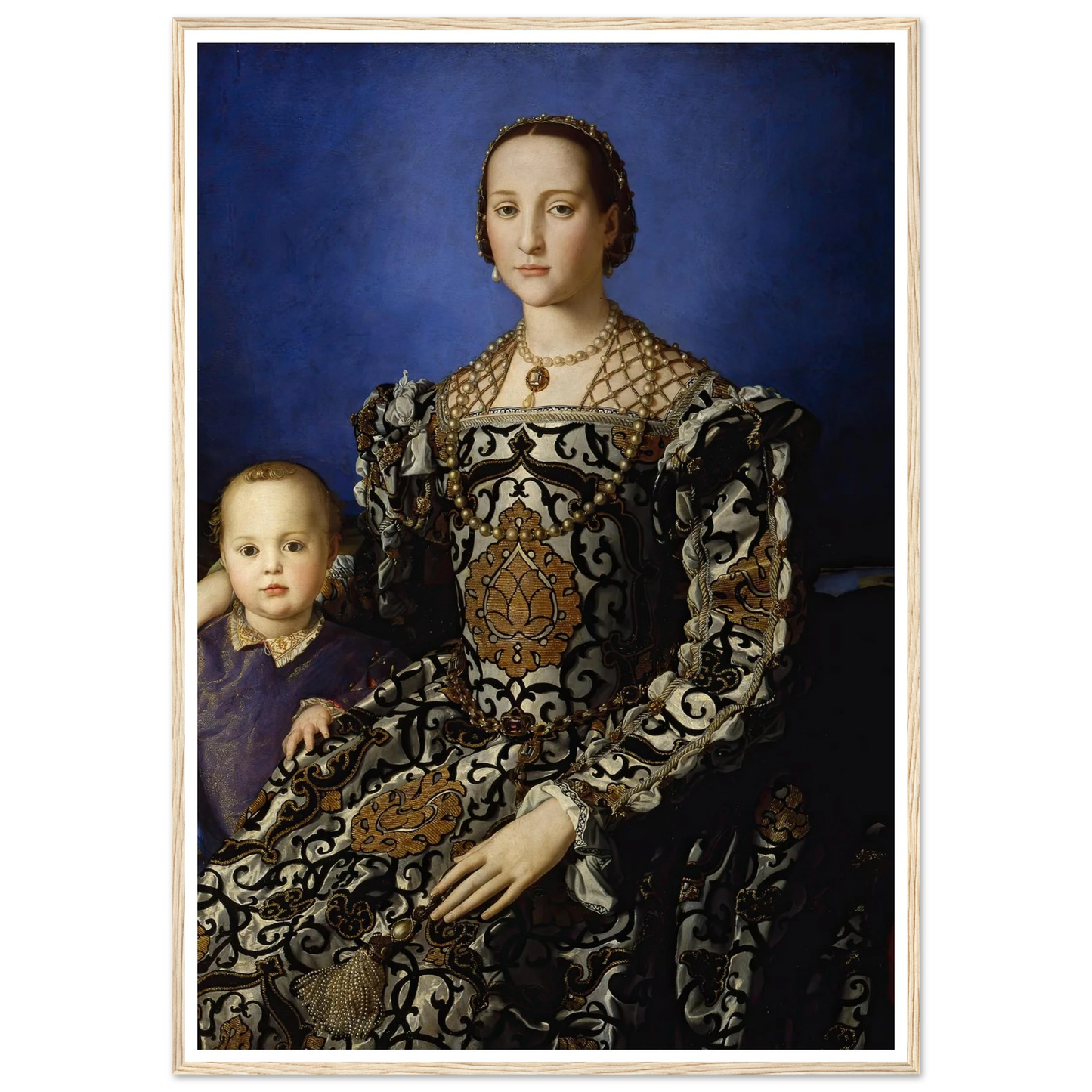 Portrait Of Eleanor Of Toledo With Her Son Giovanni De’ Medici (1544-1545) Art Print | Agnolo Bronzino-Quipham Collections