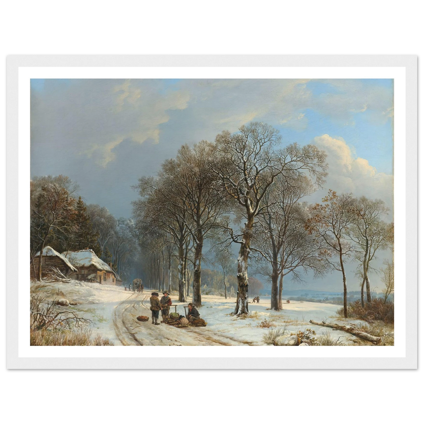 Winter Landscape (1835 - 1838) Art Print | Barend Cornelis Koekkoek-Quipham Collections