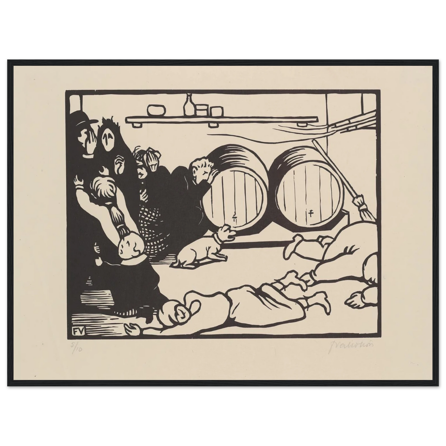 The Civilians (Les Civils) (1916) Art Print | Felix Vallotton-Quipham Collections
