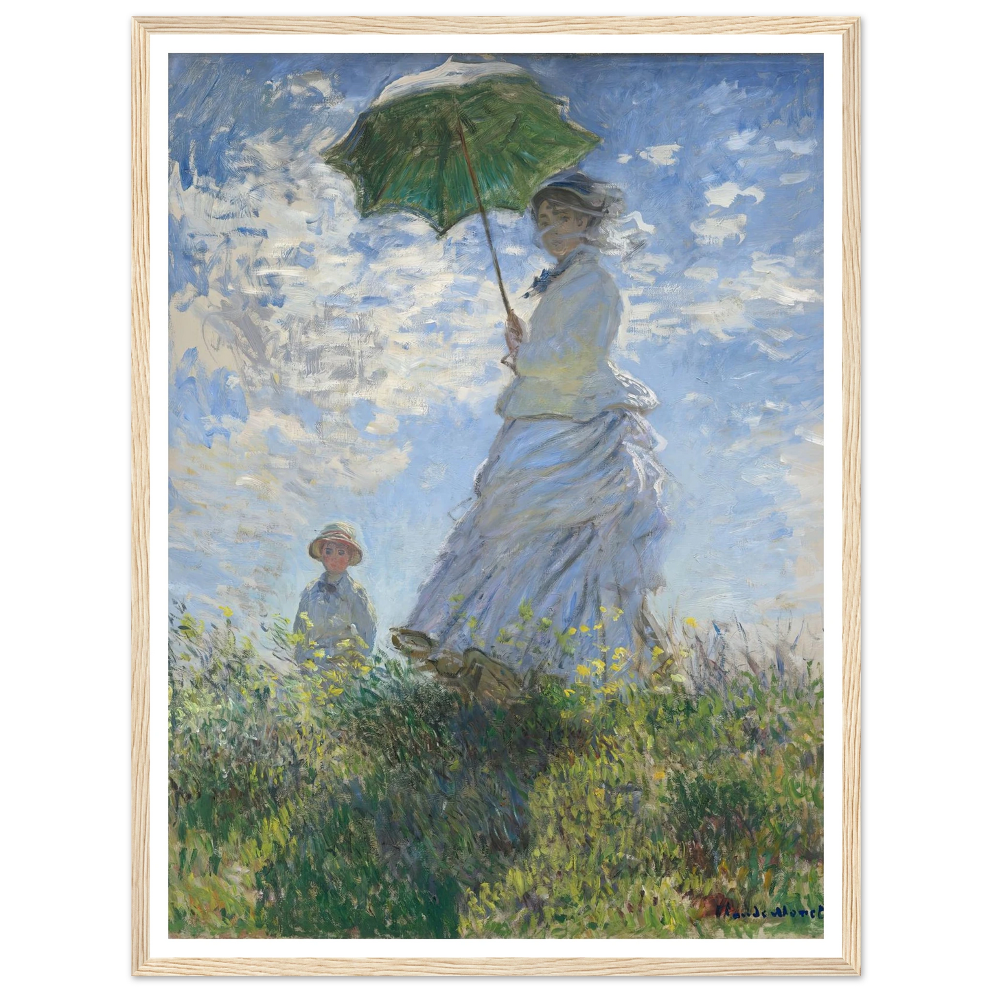 Woman with a Parasol – Madame Monet and Her Son (1875) Art Print | Claude Monet-Quipham Collections