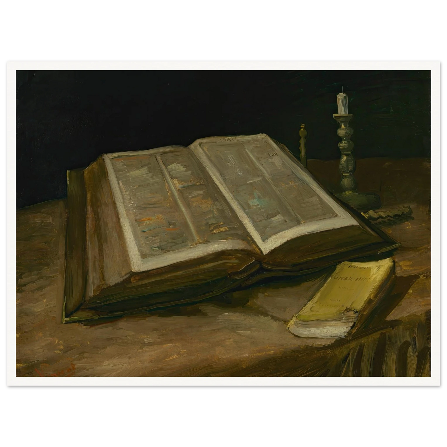Still Life with Bible (1885) Art Print | Vincent van Gogh-Quipham Collections