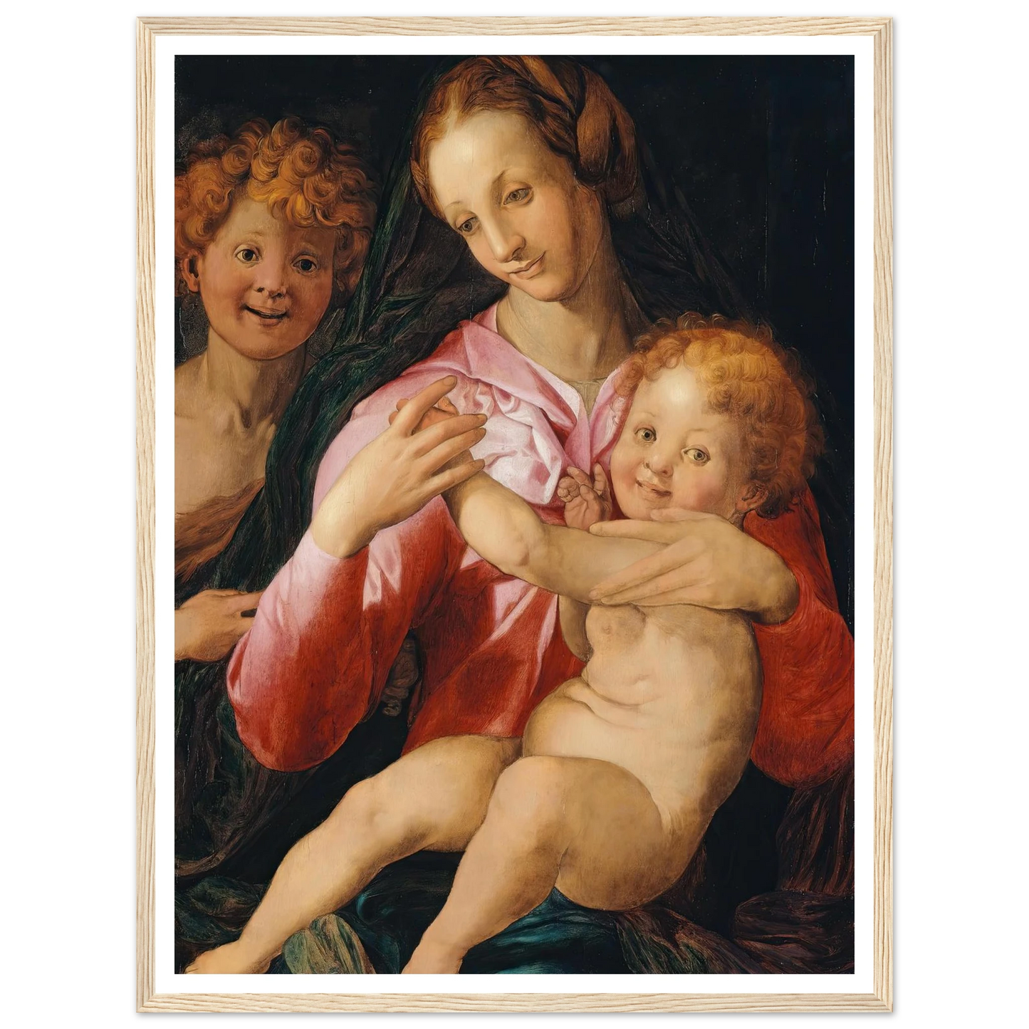 Virgin and Child with the Young Saint John the Baptist (1527) Art Print | Agnolo Bronzino-Quipham Collections