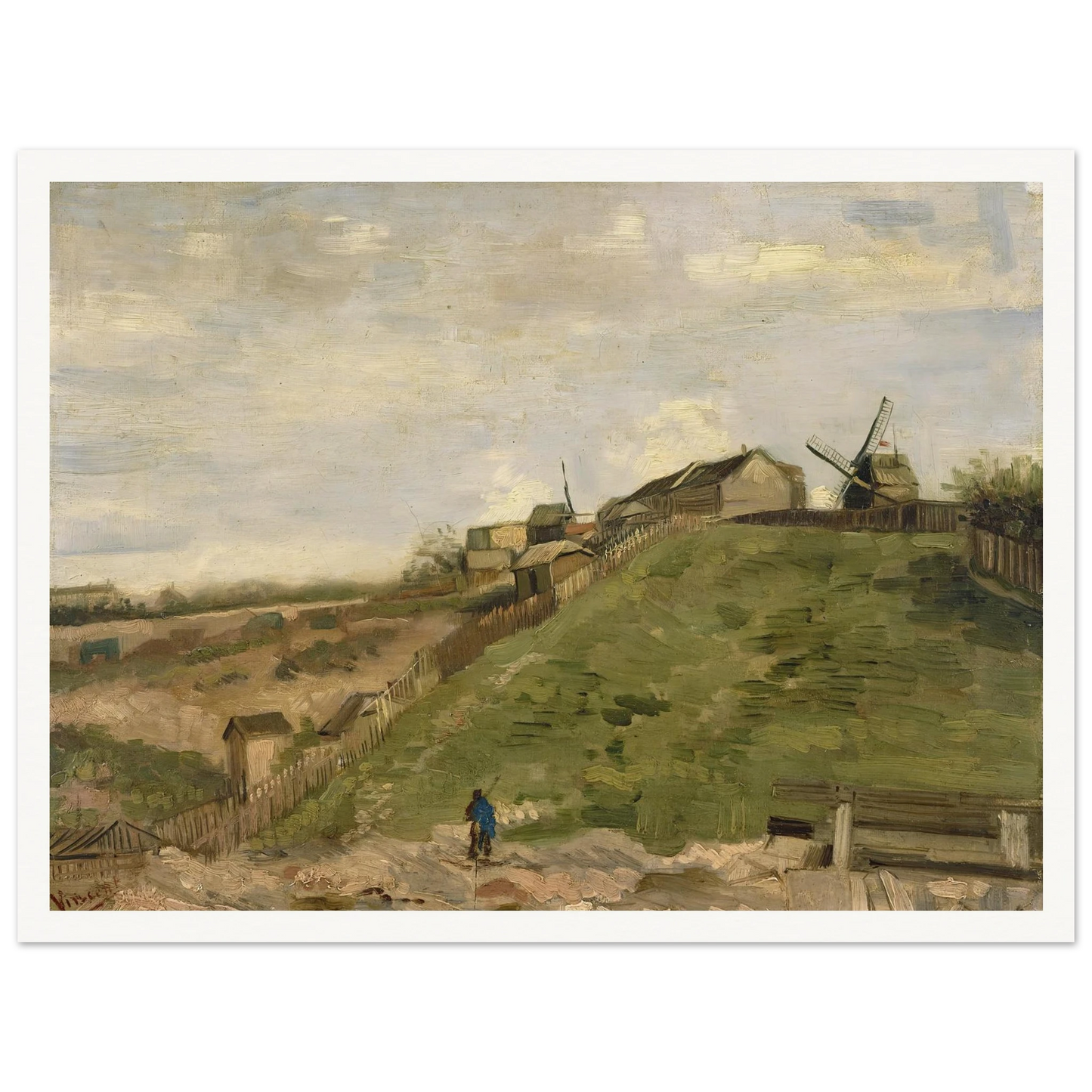 The hill of Montmartre with stone quarry (1886) Art Print | Vincent van Gogh-Quipham Collections