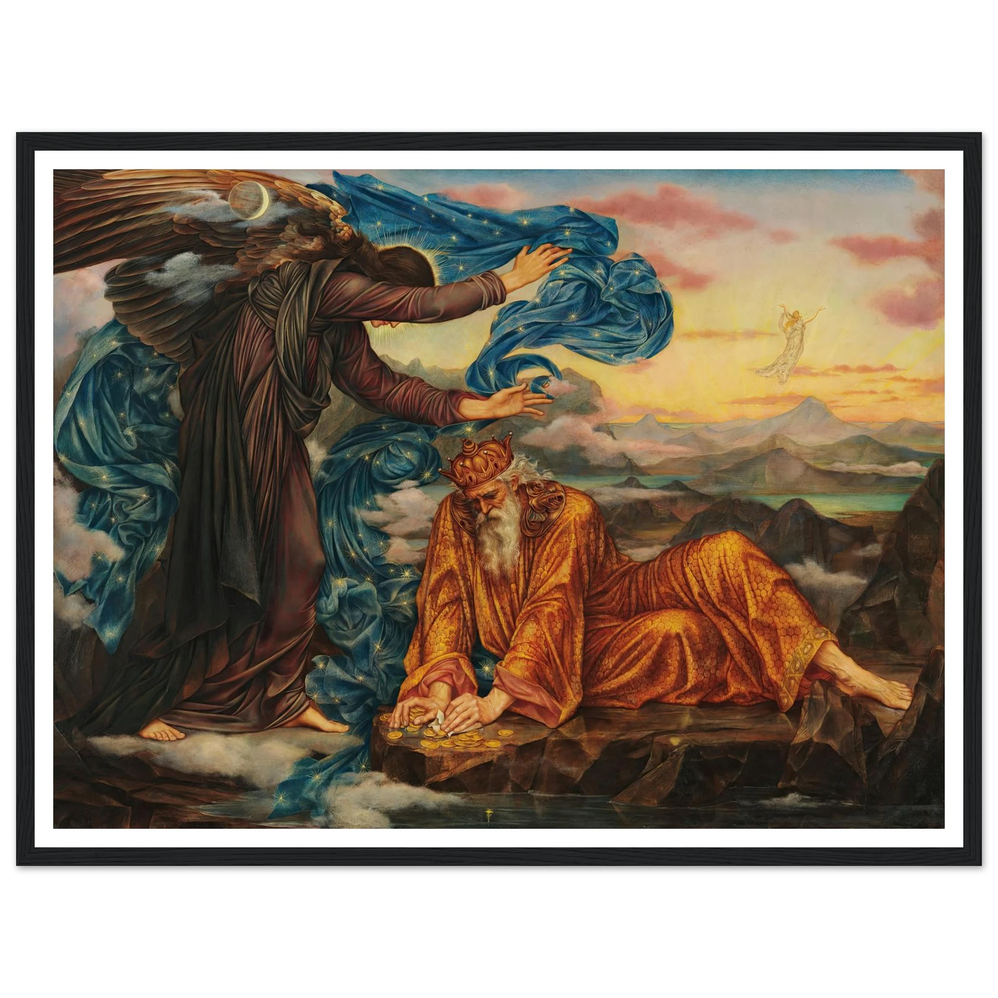 Earthbound (1897) Art Print | Evelyn de Morgan - Framed Poster - 30x40 cm / 12x16″ - Black frame