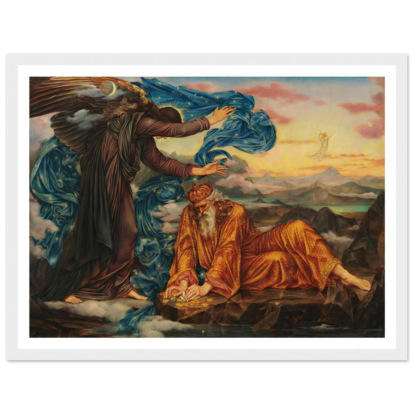 Earthbound (1897) Art Print | Evelyn de Morgan - Framed Poster - 30x40 cm / 12x16″ - Black frame