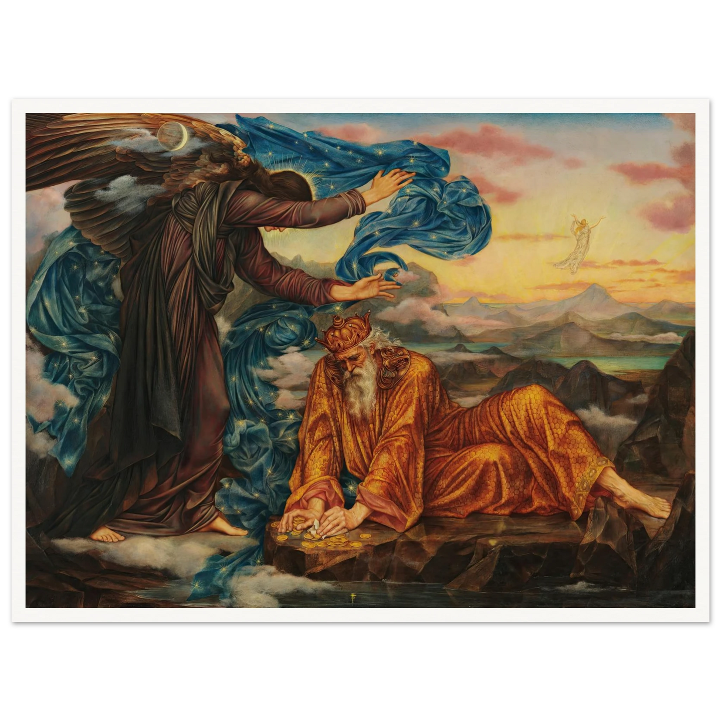 Earthbound (1897) Art Print | Evelyn de Morgan - Framed Poster - 30x40 cm / 12x16″ - Black frame