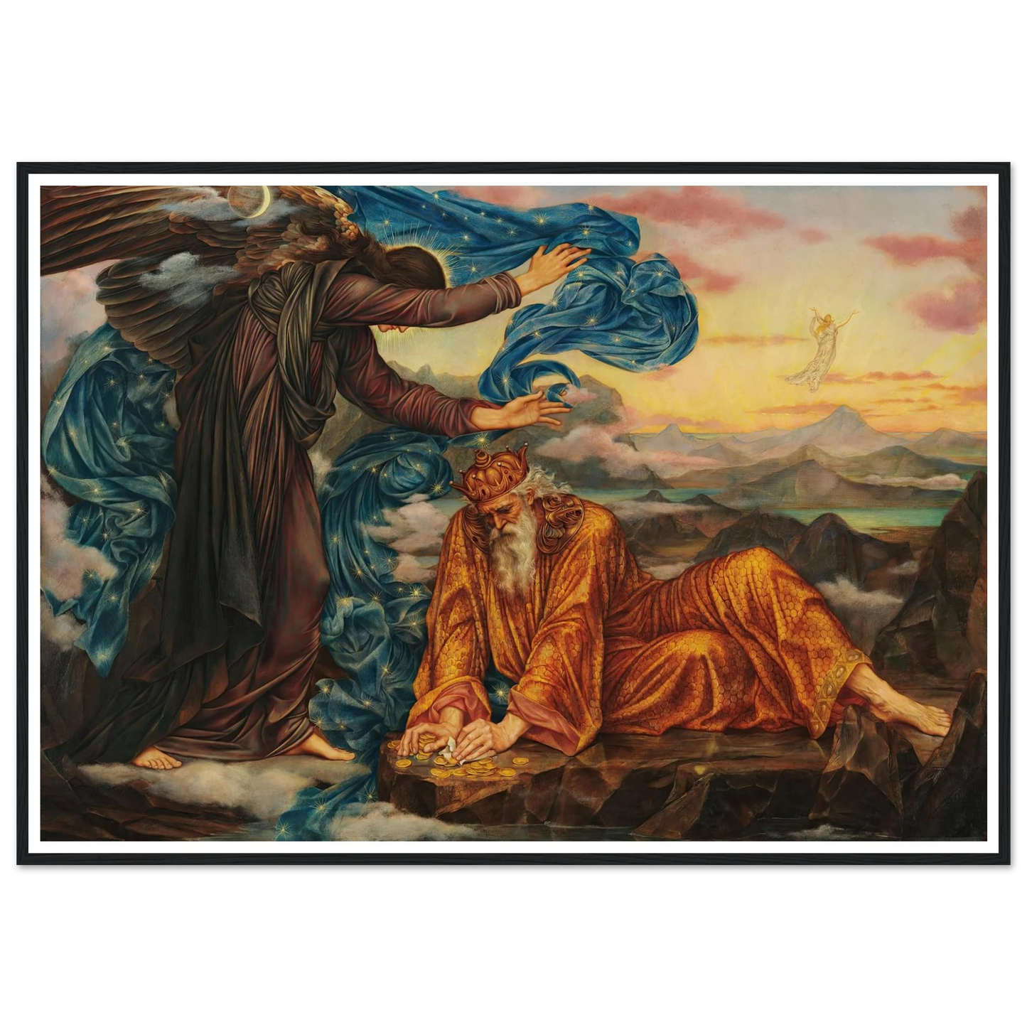 Earthbound (1897) Art Print | Evelyn de Morgan - Framed Poster - 30x40 cm / 12x16″ - Black frame